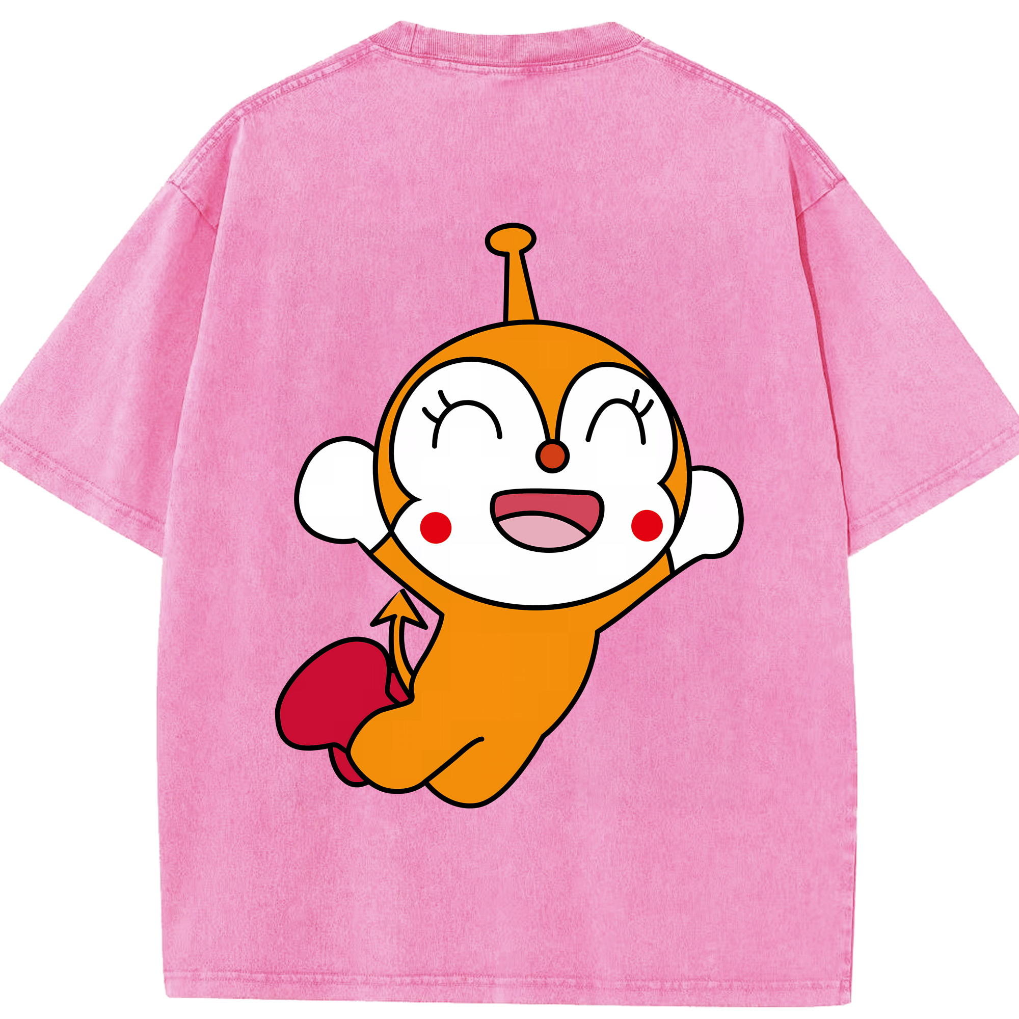 （画像用） アンパンマン Anpanman 綿100% ヴィンテージ風 半袖Tシャツ（背面プリント）